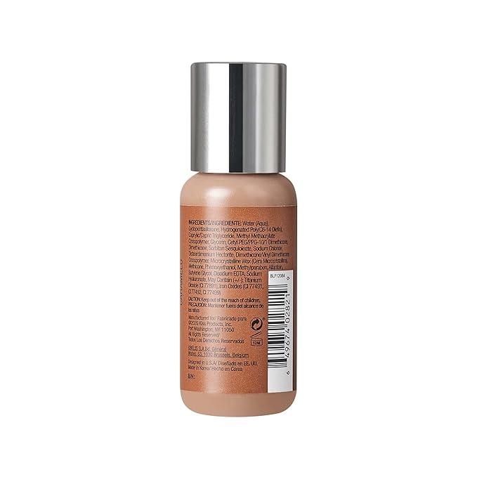 Ruby Kisses Liquid Foundation No More Blemish Oil-Free Foundation Korean Makeup 1.18 Fl Oz (Caramel)-Velvo Beauty