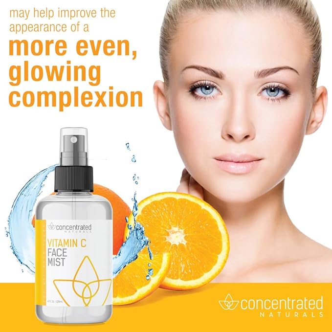Vitamin C Glow Hydrating Anti-Aging Face Mist w/Actives | Vita C, Niacinamide, Collagen, Peptides and Retinol | Refreshes & Brightens Complexion | 4 fl oz, 120 ml-Velvo Beauty