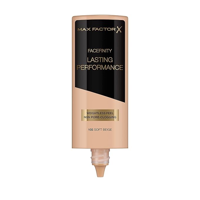 Facefinity Lasting Performance Foundation - 105 Soft Beige by Max Factor for Women - 1.18 oz Foundation-Velvo Beauty