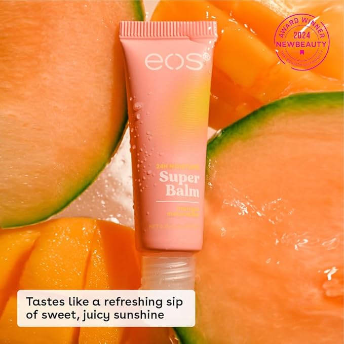 eos 24H Moisture Super Balm- Watermelon Frosé & Mango Melonade, Lip Mask, Day or Night Lip Treatment, Made for Sensitive Skin, 0.35 fl oz, 2-Pack-Velvo Beauty