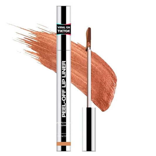 Peel Off Lip Liner Stain - Long Lasting Natural Lip Stain Transfer-proof Lip Liner, Moisturizing Waterproof Lip Gloss Stain, Highly Pigmented Color for All Skin, Ideal Gifts for Women (Nude Pink)-Velvo Beauty