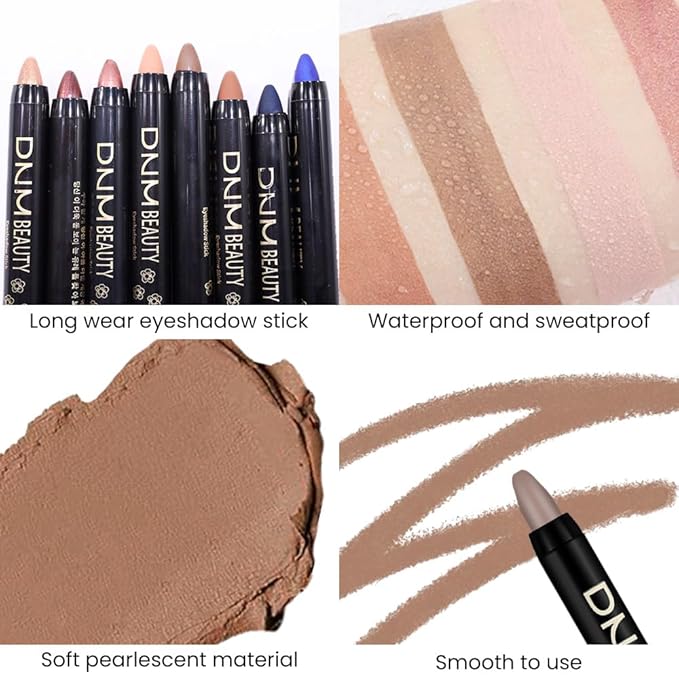 evpct Ginger Matte Cream Eye Shadow Brightener Sticks Set for Eyes, Ginger Matte Pencil Eye shadow Applicator Stick Pen Palette Makeup Waterproof sombras en crema para ojos 29#-Velvo Beauty