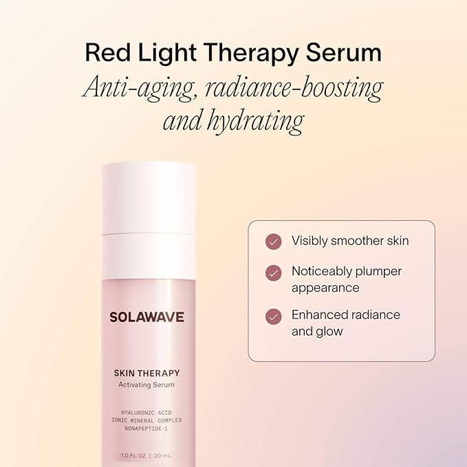 Solawave Wand Skin Therapy Activating Serum | Hyaluronic Acid and Peptides | Enhance Skincare Device Results | Hydrating Microcurrent Galvanic Current | Wrinkle Smoothing-Velvo Beauty
