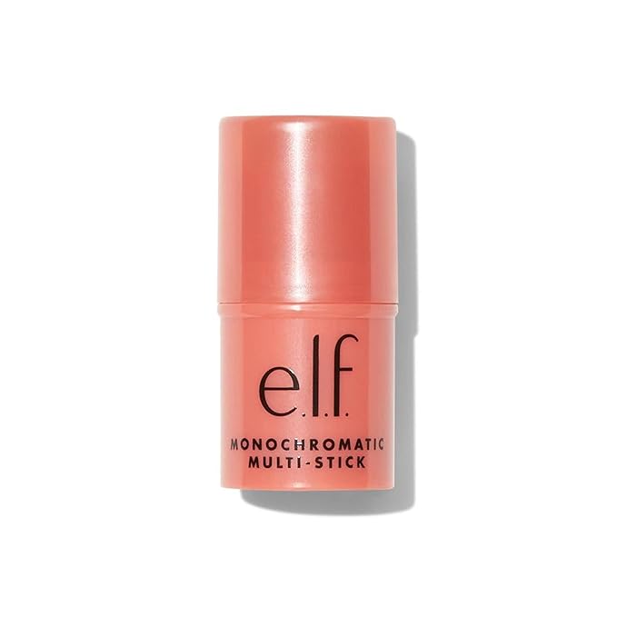 e.l.f. Monochromatic Multi Stick, Travel-Sized Luxuriously Creamy & Blendable Color For Eyes, Lips & Cheeks, Vegan & Cruelty-Free, Glimmering Guava-Velvo Beauty