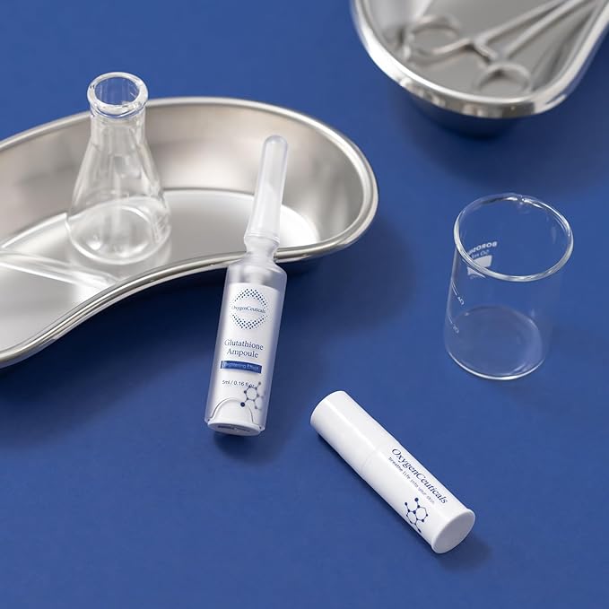 Instant Brightening Kit with Glutathione and Niacinamide | OxygenCeuticals Glutathione ToneUp Kit | Intensive Brightening Ampoule and Cream | 2 Pcs Set | Made in Korea-Velvo Beauty