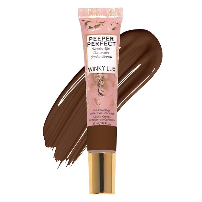 Winky Lux Peeper Perfect Under Eye Concealer, Makeup & Eye Brightener, Full Coverage Concealer for Dark Circles, Color Corrector & Eye Primer, With Collagen, Hyaluronic Acid & Vitamin E (Rich)-Velvo Beauty