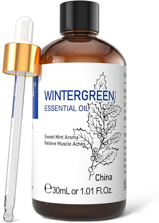 HIQILI 1 Fl Oz Wintergreen Essential Oil, 100% Pure Natural for Skin, Diffuser - 30ml-Velvo Beauty