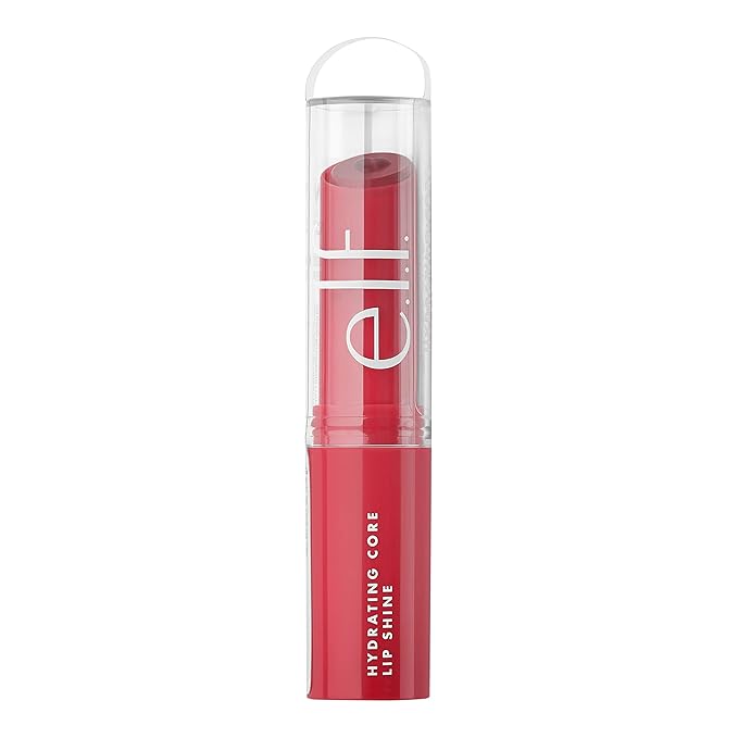 e.l.f. Hydrating Core Lip Shine, Conditioning & Nourishing Lip Balm, Sheer Color Tinted Lip Moisturizer, Lovely, 0.09 Oz-Velvo Beauty