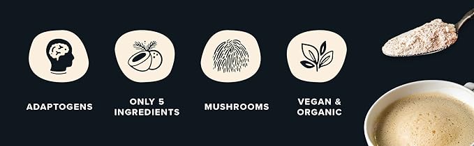 Rising Tide Organic Mushroom Superfood Creamer - Coconut Milk Powder, Lions Mane Mushrooms, & MCT Oil - Dairy Free, Unsweetened, Keto Friendly & Plant-Based - Only 4 Ingredients - Add to Coffee, Matcha or Smoothies-Velvo Beauty