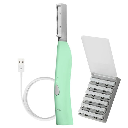 SPA SCIENCES - SIMA Patented Dermaplane Razor for Women Face – Painless 2-in-1 Facial Exfoliation & Peach Fuzz Hair Removal – Anti-Aging – 3 Speeds – Rechargeable – 7 Weeks Treatment-Velvo Beauty