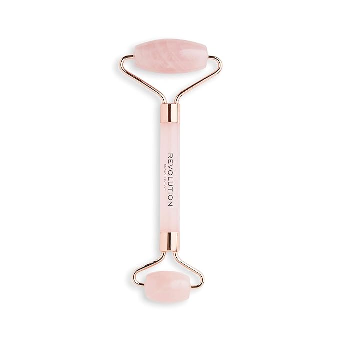 Revolution Skincare London, Rose Quartz Face Roller, Massager for Face, Neck & Body, 57g-Velvo Beauty