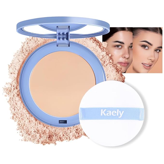 evpct Kaely Oil Control Pressed Face Powder, Get Smooth Flawless Fine Lines and Lightweight Finishing Foundation, Control Shine Long Lasting Waterproof Face Setting Powder Cosmetic, 07 True Beige-Velvo Beauty