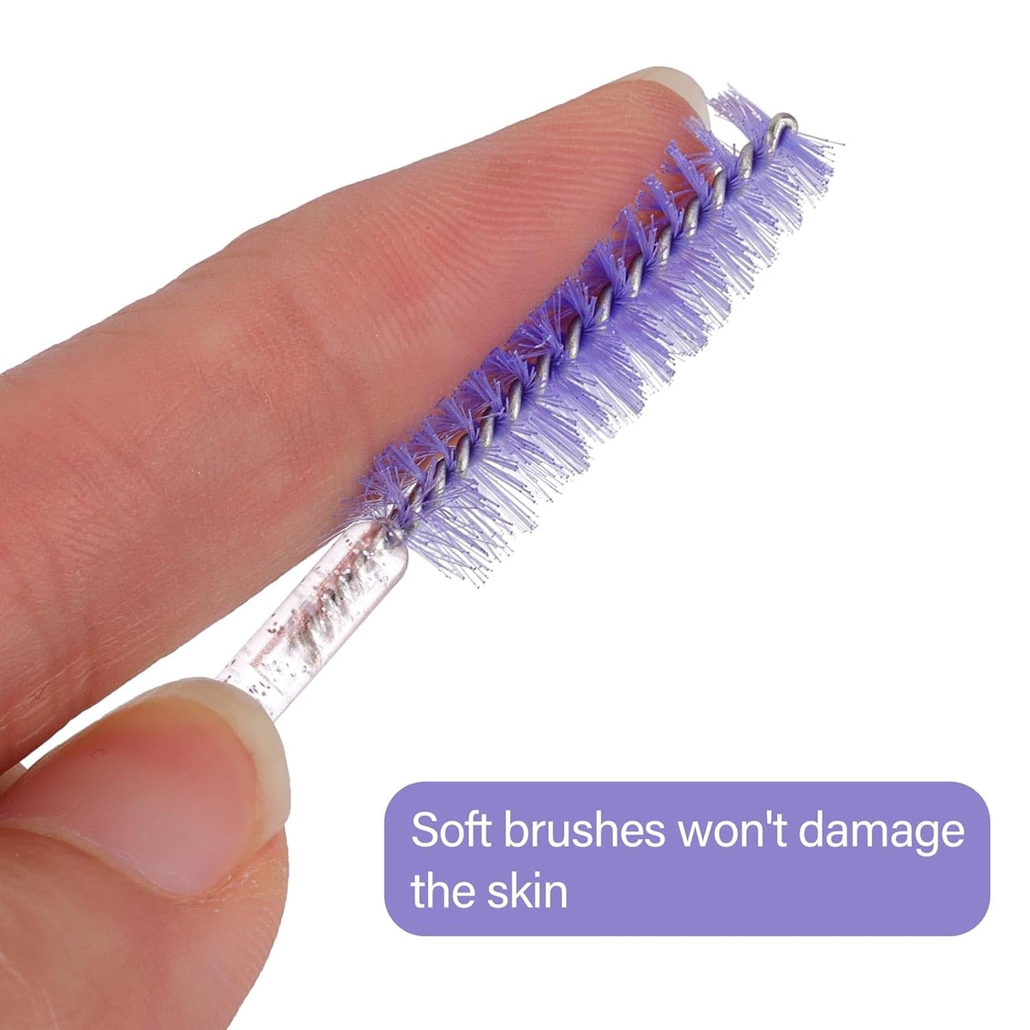 1000 Disposable Mascara Wands Eyelash Brushes Spoolies for Eyebrow Eye Lash Extension Crystal Multicolor-Velvo Beauty