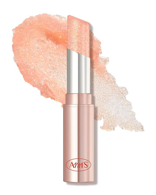AMTS Tinted Lip Balm - Crystal Lights | Hydrating Glitter Lipstick | Pearl Shimmering Daily Lip Makeup for dry, cracked, chapped lips | korean beauty Moisture Lip Tint-Velvo Beauty
