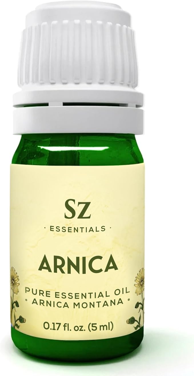 Arnica Essential Oil (Arnica Montana) – Therapeutic Grade, 100% Pure & Undiluted with Fresh Herbal Aroma for Soothing Relief, Aromatherapy, Muscle Recovery & Skin Care - Vegan 0.17 oz-Velvo Beauty