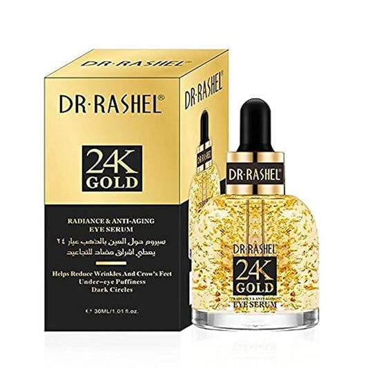 24K Gold Radiance Collagen & Anti - Aging Eye Serum, Helps To Reduce Wrinkle, Under eye Puffiness & Dark Circles, Size 1.01 Fl Oz (Pack Of 1)-Velvo Beauty