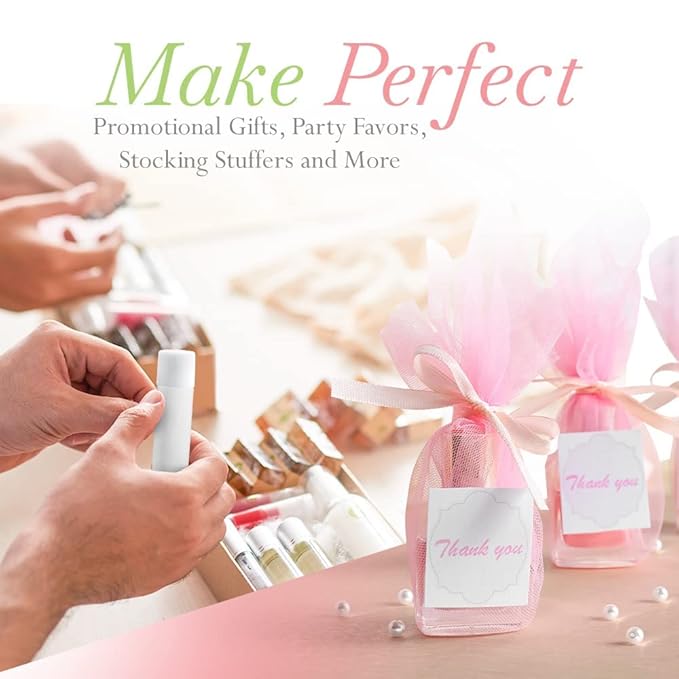 Lip Balm Bulk Unlabeled - Made in USA Bulk Chapstick - Natural Ingredients Vitamin E Shea Butter - Custom Chapstick Bulk For Party & Wedding Favors (18 Count, Peppermint)-Velvo Beauty