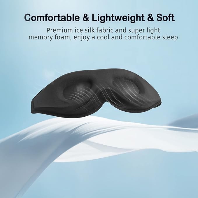 LitBear Sleep Masks for Women, Sleep Eye Mask for Sleeping, Comfortable Night Sleeping Mask, Soft Contoured Eye Cover for Sleeping with Elastic Strap for Side Sleeper Flying Shift Worker Light Sleeper-Velvo Beauty