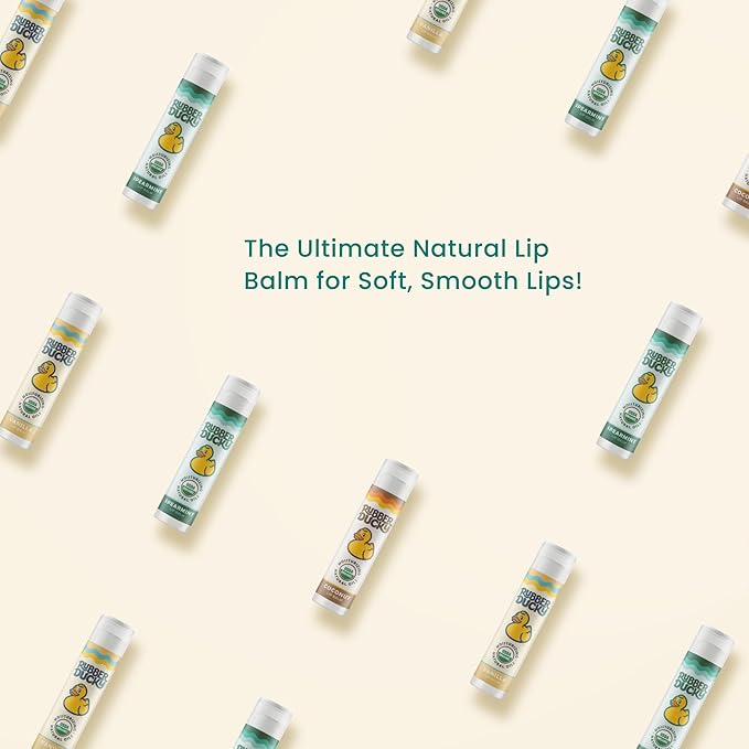 Rubber Ducky Sunscreen - Organic Lip Balm for Women, All Natural Stick with Vitamin E - Moisturizing & Hydrating Lip Balm for Dry Lips - Untinted and Non-Toxic Lip Care - Spearmint, 3 Pack-Velvo Beauty