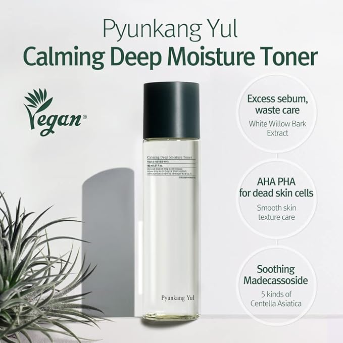 PYUNKANG YUL Calming Line Gift Box Set-Korean Facial Skin Care Essential for Daily Moisturizing with Toner, Serum, Cream, Safe on Acne Prone & Sensitive Skin, Vegan & Cruelty Free-Velvo Beauty