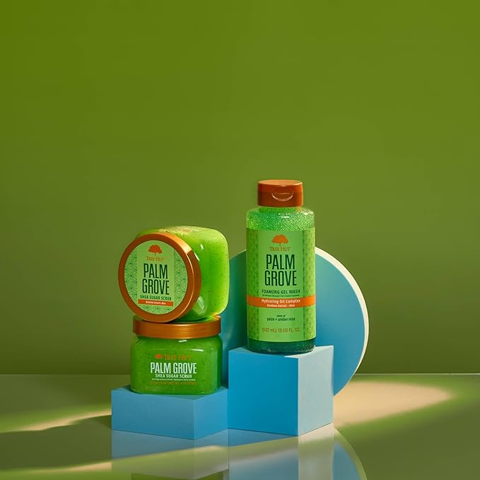 Tree Hut Palm Grove Shea Sugar Scrub | Exfoliating Body Scrub Removes Dead, Dry Skin for a Soft & Hydrated Feel | Nourishing Essential Body Care | 18 fl oz.-Velvo Beauty