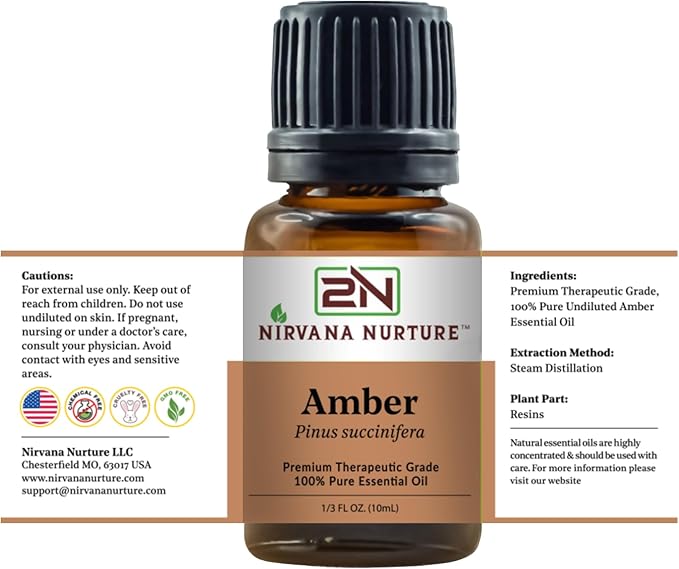 Amber Essential Oil 100% Pure Premium Therapeutic Grade, Undiluted-Velvo Beauty