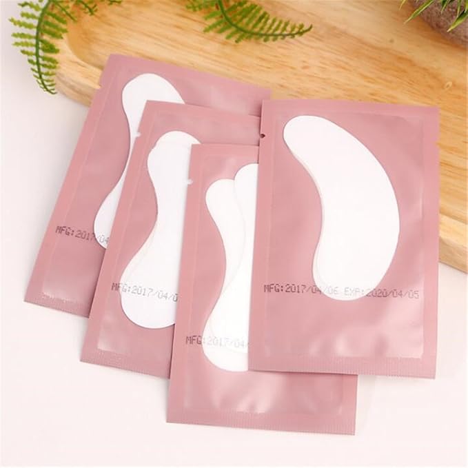 100 Pairs Set，Eye Gel Patches,Under Eye Pads Lint Free Lash Extension Eye Gel Patches for Eyelash Extension (pink)-Velvo Beauty