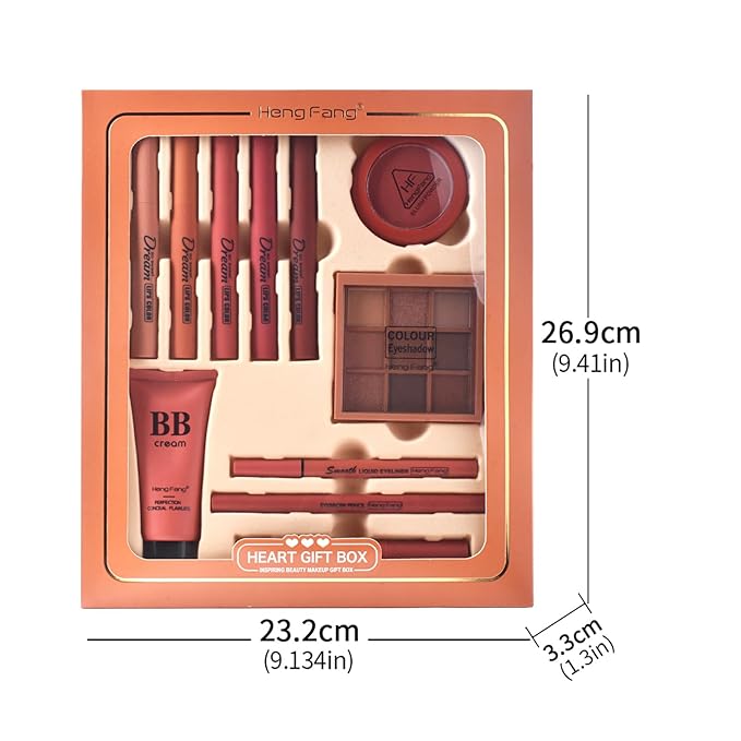 ICE LOVE All in One Makeup Kit, 11-Piece Women Complete Makeup Kit, a Must-Have Gift Set for Beginners or Professional Makeup Sets Beginners. (A)-Velvo Beauty