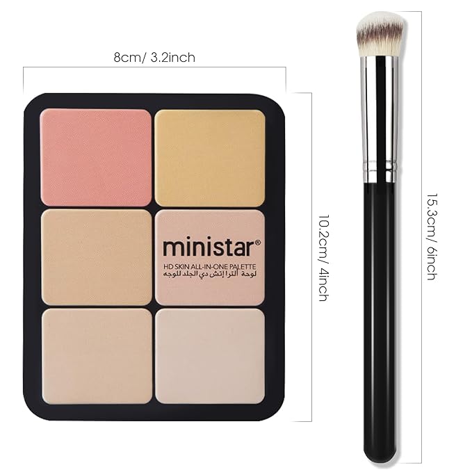 12 Colors Cream [Blush+Contour+Concealer+Highlighter] Makeup Palette for Cheeks - Multi-functional Makeup Palette with Brush, Natural Matte Long Wearing, Waterproof Face Makeup Palette (#04)-Velvo Beauty