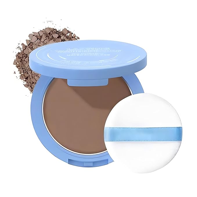 Maycheer Face Powder, Maycheer Lasting Waterproof Face Powder - Oil Absorbing Powder for Face, Lasting and Waterproof (08# GRAYISH BROWN, 0.35 Ounce)-Velvo Beauty
