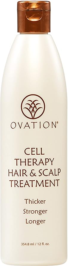 Ovation Hair Cell Therapy Hair Growth & Scalp Treatment for Men & Women - For All Hair Types, Helps Reduce Breakage & Split Ends - No Minoxidil, Sulfates, or Parabens - With Biotin, Vitamin B5, Aloe-Velvo Beauty