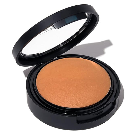 LAURA GELLER NEW YORK Baked Double Take Powder Foundation - Honey - Buildable Medium to Full Coverage - Matte Finish-Velvo Beauty