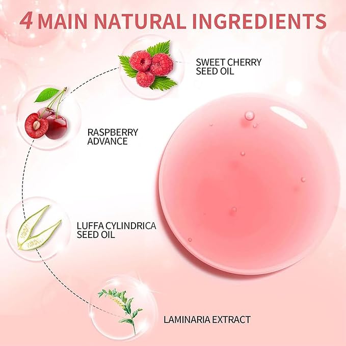 Hydrating Lip Glow Oil, Lip Oil Gloss Transparent Toot Tinted Nourishing Long Lasting Repairing Lightening Lip Lines (PINK) 0.2 OZ-Velvo Beauty