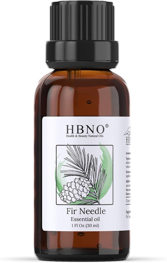 HBNO Fir Needle Essential Oil - 1 oz (30ml) Travel Size - Natural Fir Needle Oil - Perfect for Cleaning, Aromatherapy, DIY, Soap & Diffuser-Velvo Beauty