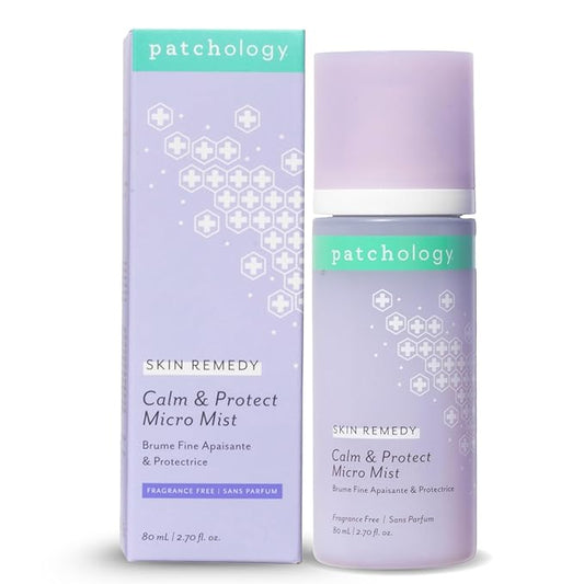 Patchology Skin Remedy Calm & Protect Micro Mist – Hydrating Facial Spray with Ectoin, Probiotics & Botanical Blend - Fragrance Free - Refines Pores & Leaves a Fresh Glow - 80 mL-Velvo Beauty