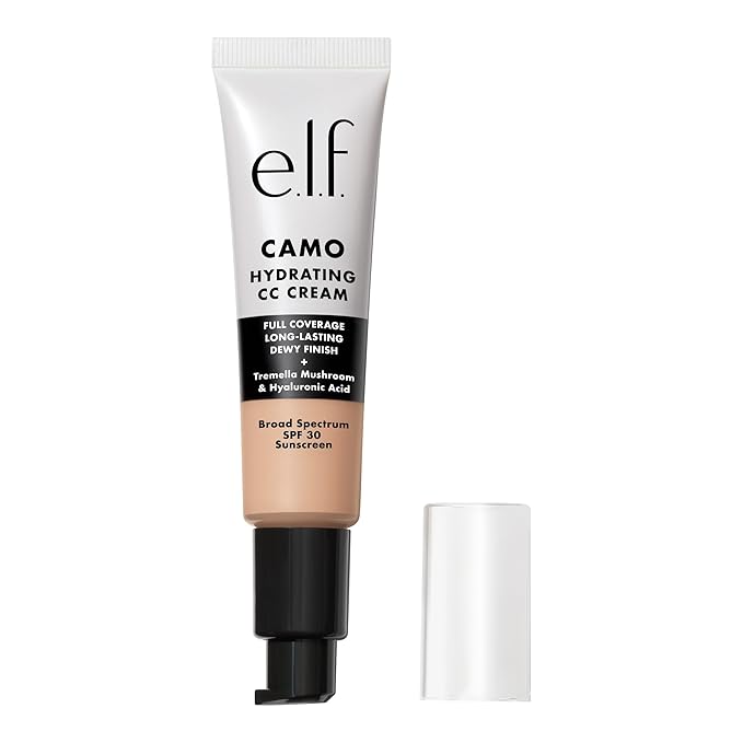 e.l.f. Hydrating Camo CC Cream, SPF 30, Color Correcting Full Coverage Foundation For A Dewy Finish, Vegan & Cruelty-Free, Light 205 N-Velvo Beauty