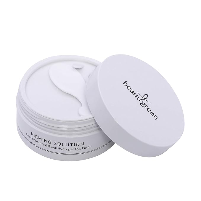 BEAUUGREEN FIRMING SOLUTION SEA CUCUMBER & BLACK HYDROGEL EYE MASK 30 pairs/Eye patch under eyes for Skin Firmness, Dark circle, Anti-aging & Anti-wrinkle-Velvo Beauty