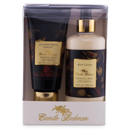 Camille Beckman Hand and Body Duet Set, Silky Body and Glycerine Hand Cream, Oriental Spice-Velvo Beauty