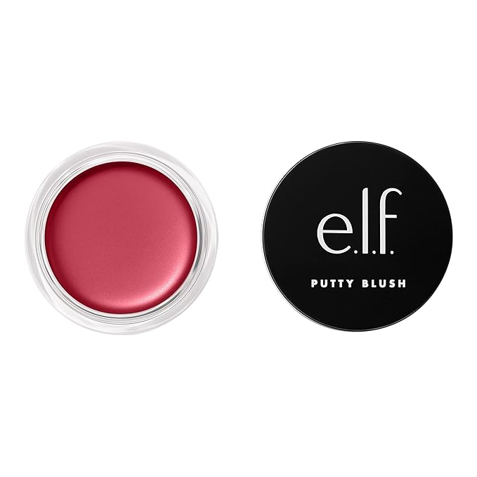 e.l.f. Putty Blush, Creamy & High-Pigment Formula For A Natural Glow, Delivers A Semi-Matte & Powder Finish, Vegan & Cruelty-Free, Caribbean-Velvo Beauty