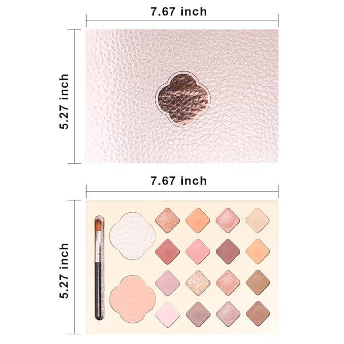 18 Girds Colorful Matte Shimmer Eyeshadow Palette for Eye Makeup,High Pigmented Eye Shadow Primers Powder Palet de sombras de ojos-Velvo Beauty