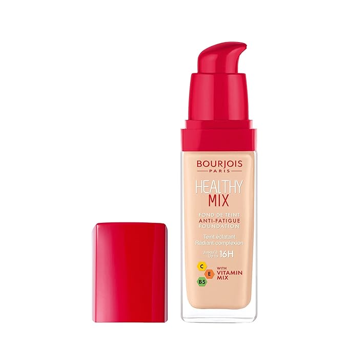 Bourjois Healthy Mix Anti-Fatigue Medium Coverage Liquid Foundation 5 Rose Ivory, 30ml-Velvo Beauty