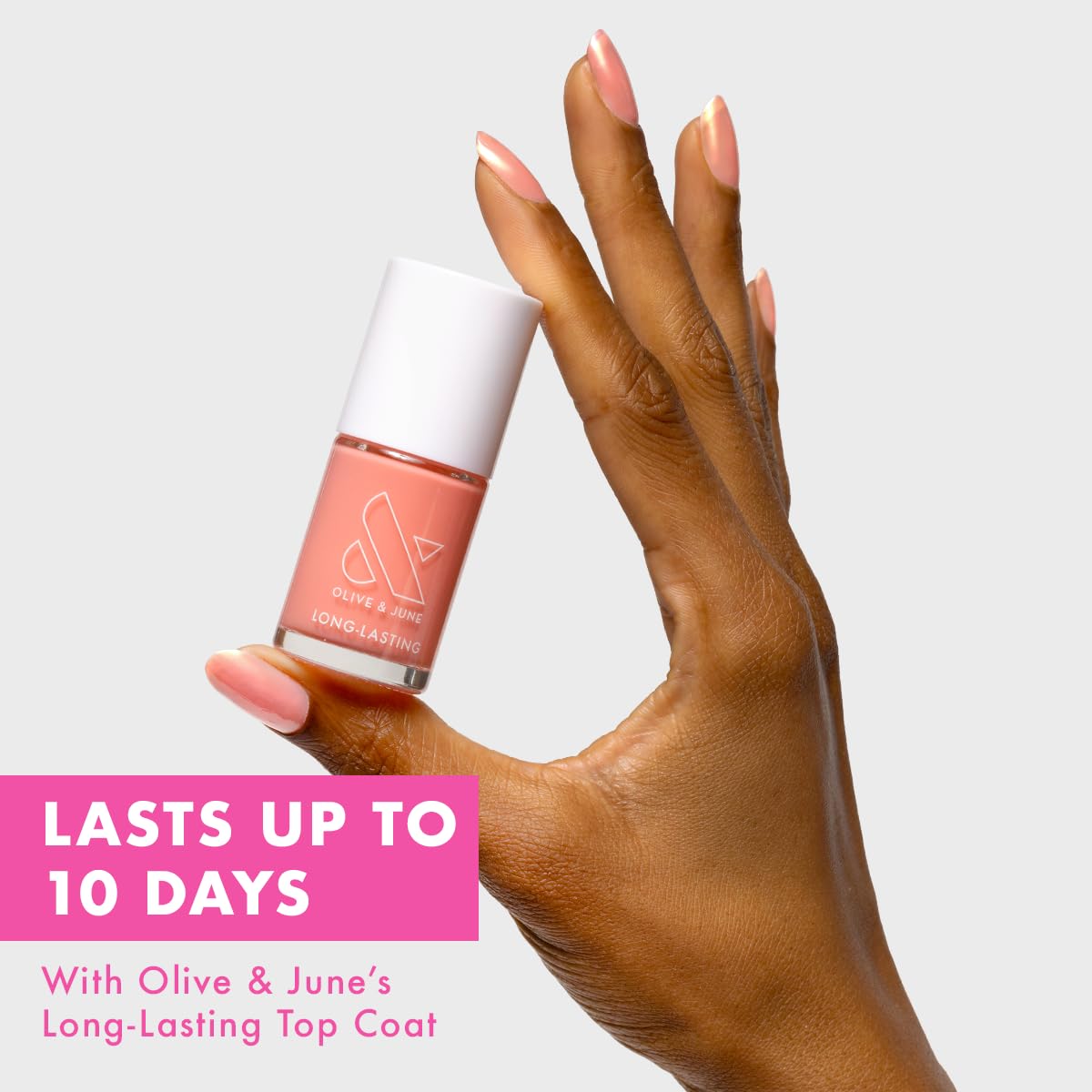 Olive & June Long Lasting Nail Polish | Plump, Gel-Like Finish No Lamp Needed, Lasts up to 10 days | Salon-Quality at Home | 15-Free, Vegan & Cruelty-Free Chip-Resistant | Papaya Gloss, Coral-Velvo Beauty