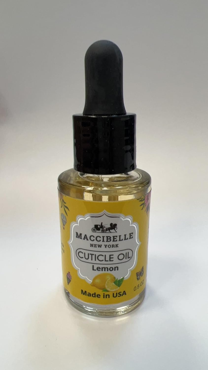 Maccibelle Cuticle Oil 0.5 oz - Soothe Nail Dry Cracked Cuticles (Lemon, 0.5 Fl Oz)-Velvo Beauty