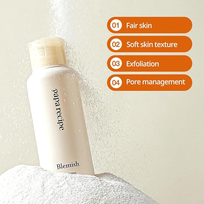 Papa Recipe Blemish Enzyme Powder Rice Cleanser – Gentle Triple Exfoliation with Papain, PHA & Rice Powder – Low pH Korean Skincare Face Wash for Clearer, Radiant Skin-Velvo Beauty