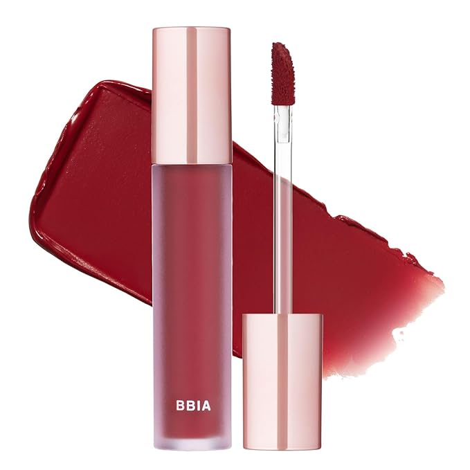 BBIA Last Velvet Tint - Soft & Creamy Matte Finish Lip Stain, Blur Effect with Velvety Texture, Long-Lasting, High Pigment, Lightweight, Non-Drying, Vegan, Korean Lip Makeup (V03 EXTRA RED)-Velvo Beauty