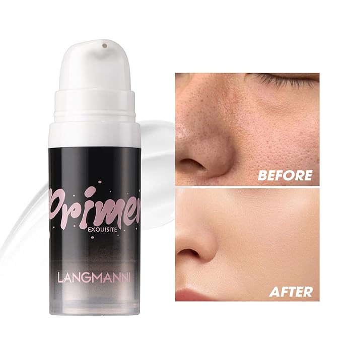 LANGMANNI Matte Grip Face Primer, Transparent Skin Perfecting Hydrating Primer,Unique Smooth Gel-Based Primer Essential For Longlasting Perfection Face Makeup (0.33 Fl Oz, 3)-Velvo Beauty