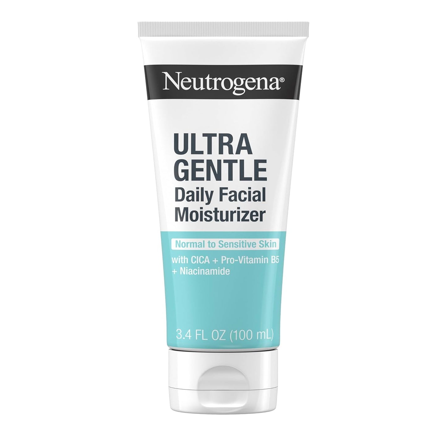 Neutrogena Fragrance Free Daily Facial Moisturizer, Face & Neck Moisturizer for Sensitive Skin with Vitamin B3, Pro-Vitamin B5 & Vitamin E Supports Skin's Dynamic Barrier, 3.4 fl. oz-Velvo Beauty