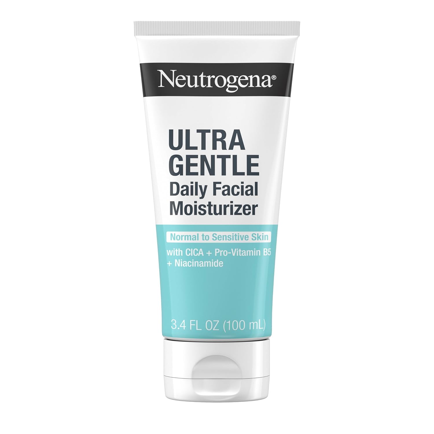 Neutrogena Fragrance Free Daily Facial Moisturizer, Face & Neck Moisturizer for Sensitive Skin with Vitamin B3, Pro-Vitamin B5 & Vitamin E Supports Skin's Dynamic Barrier, 3.4 fl. oz-Velvo Beauty