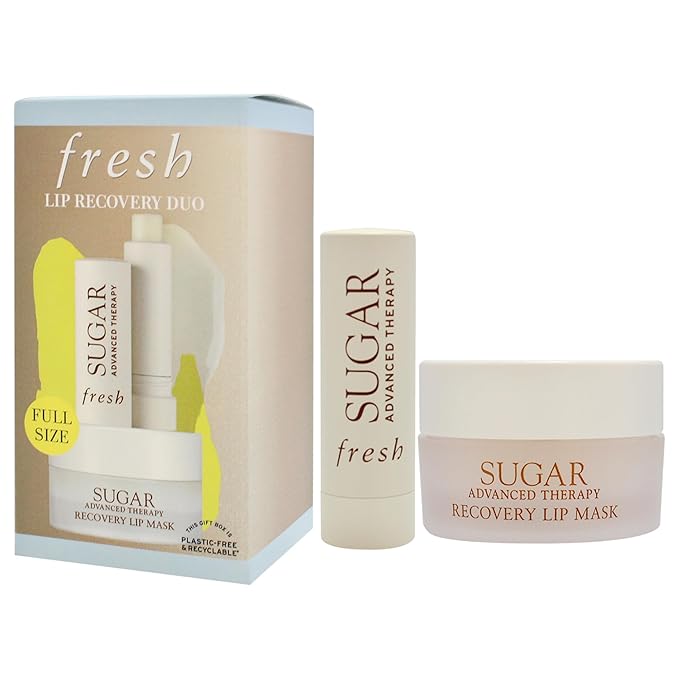 Lip Recovery Duo by Fresh for Women - 2 Pc 0.07oz Sugar Advanced Therapy Lip Treatment, 0.35oz Sugar Advanced Therapy Recovery Lip Mask-Velvo Beauty