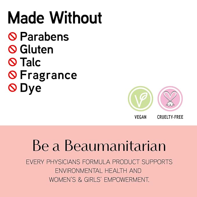 Physicians Formula Mineral Wear®Diamond Blur Skincare Cushion Powder, Blurring & Pore Diffusing Long Lasting Matte Finish Face Powder, Talc-Free- Translucent-Velvo Beauty